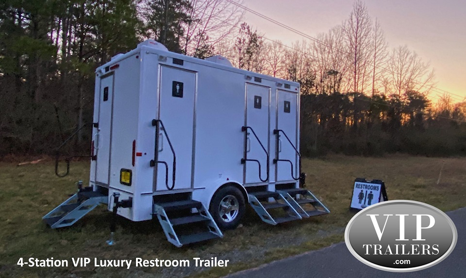 VIP Trailers 4 Station Restroom Trailer